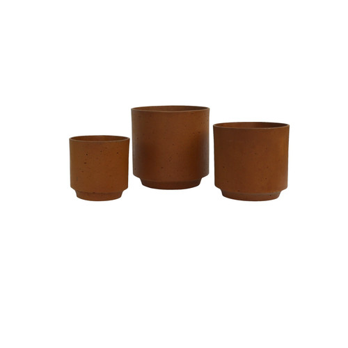 Hortus Classic Oxidized Cylinder - x 3 - H25/H21/H17cm Hortus Classic Oxidized Cylinder - x 3 - H25/H21/H17cm