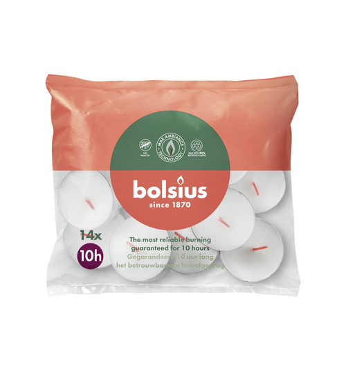 Bolsius Maxi Tealights - White (14 Pack) Bolsius Maxi Tealights - White (14 Pack)
