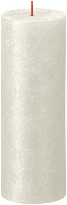 Bolsius Rustic Ivory Shimmer Metallic Candle (190mm x 68mm) Bolsius Rustic Ivory Shimmer Metallic Candle (190mm x 68mm)