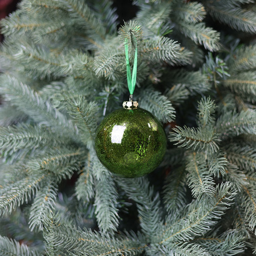 Green Glass Soleo Bauble (10cm) Green Glass Soleo Bauble (10cm)