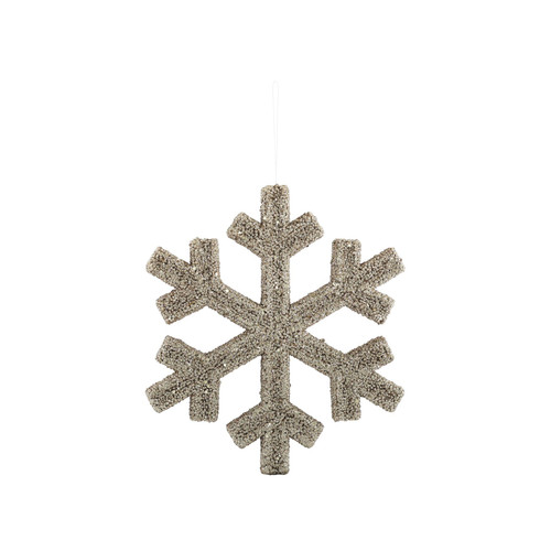 Gold Glitter Snowflake Hanging Decoration (25cm) Gold Glitter Snowflake Hanging Decoration (25cm)