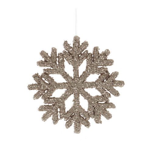 Gold Glitter Sparkly Snowflake Hanging Decoration Gold Glitter Sparkly Snowflake Hanging Decoration