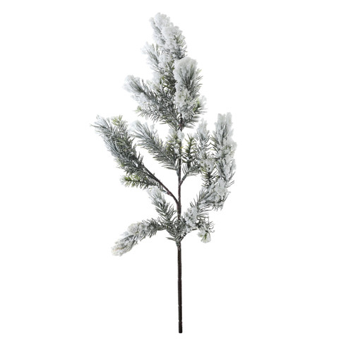 White and Green Heavy Snow Pine Spray (57cm) White and Green Heavy Snow Pine Spray (57cm)
