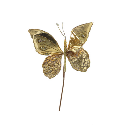 Metallic Butterfly Pick - Gold - 25x20cm Metallic Butterfly Pick - Gold - 25x20cm