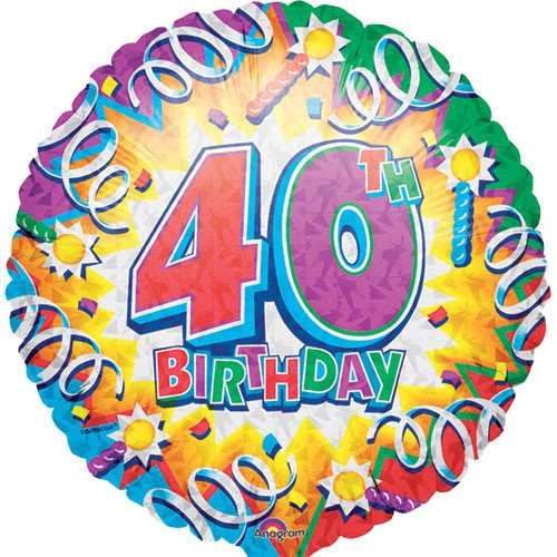 40th Birthday Explosion Balloon 40th Birthday Explosion Balloon