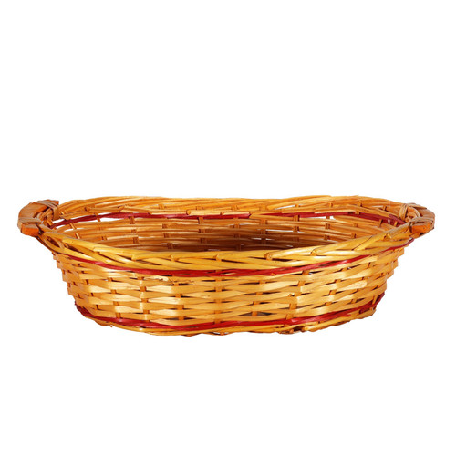 Golden Oval Two Tone Tray Basket with Handles (Large) Golden Oval Two Tone Tray Basket with Handles (Large)