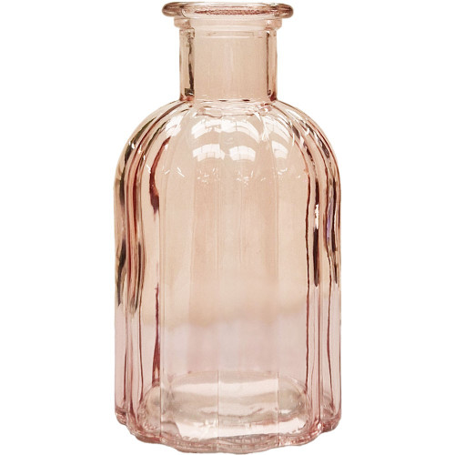Pink Flora Bottle Glass Vase (10.5cm) Pink Flora Bottle Glass Vase (10.5cm)
