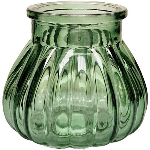 Green Veneto Bubble Glass Jar Vase (7.5cm) Green Veneto Bubble Glass Jar Vase (7.5cm)