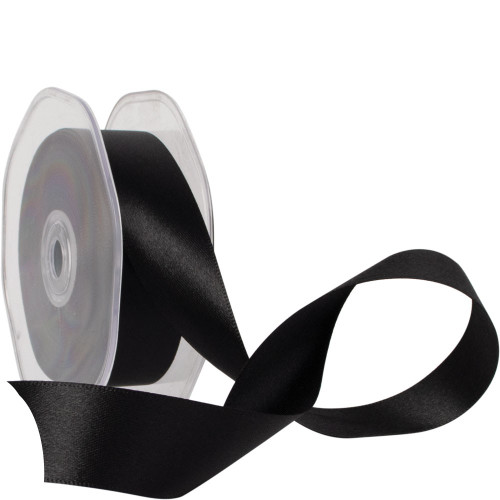 25mm Black Satin Ribbon