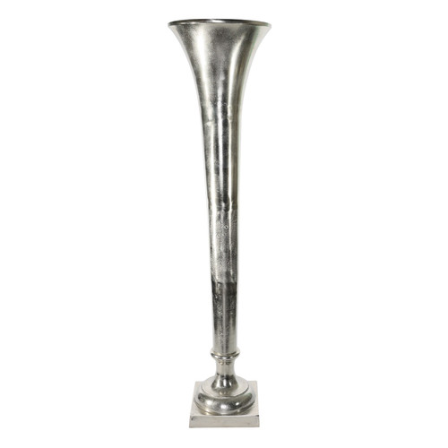 Silver Poseidon Trumpet Vase (140 x 34cm) Silver Poseidon Trumpet Vase (140 x 34cm)