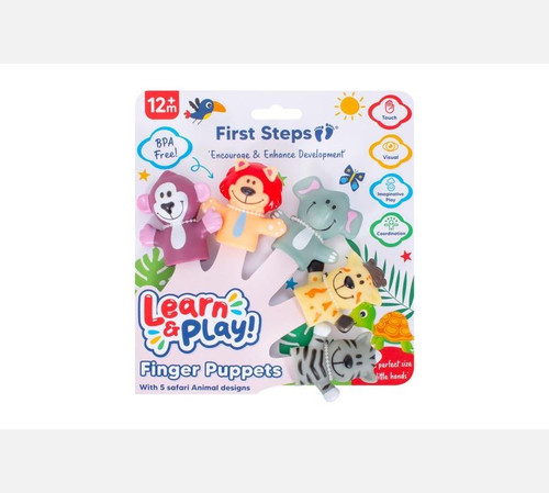 Multicolour Bath Toy Hand Puppets (Pack of 5)