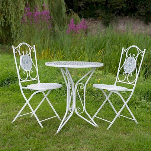 Blue & White Mosaic Bistro Set Blue & White Mosaic Bistro Set