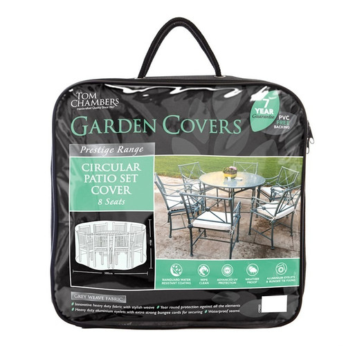 Tom Chambers 8 Seat Patio Set Cover- Grey Tom Chambers 8 Seat Patio Set Cover- Grey