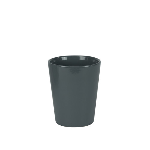 Hortus Vienna Glossy Grey Ceramic Pot (12cm)