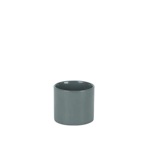 Hortus Sofia Glossy Grey Ceramic Pot (7cm)