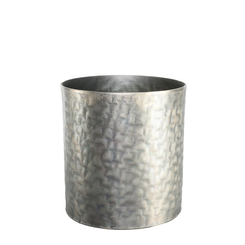 Apollo Cylinder Antique Silver Pot (22cm)