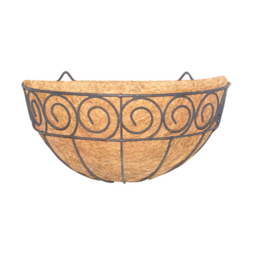 Scroll Design Wall Basket with Coco Liner (30cm) Scroll Design Wall Basket with Coco Liner (30cm)