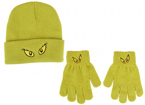 Green Grinch Hat and Gloves (Kids)