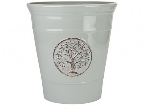 Grey Deluxe Plastic Planter (30cm)