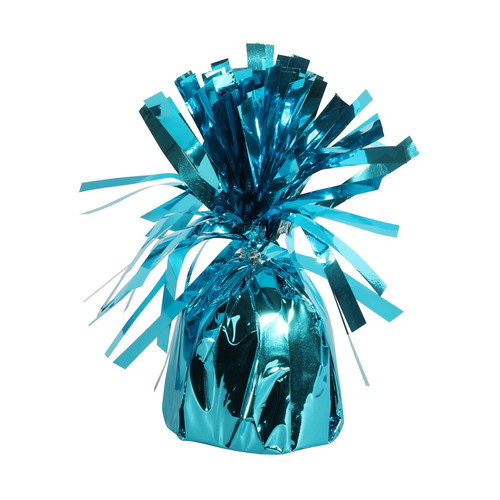 Turquoise Foil Balloon Weight with Hanging Tag Turquoise Foil Balloon Weight with Hanging Tag