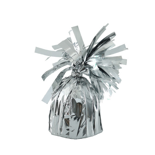Silver Foil Balloon Weight with Tag Silver Foil Balloon Weight with Tag