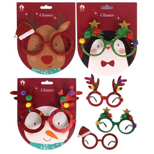 Plush Christmas Novelty Glasses (Assorted Designs) Plush Christmas Novelty Glasses (Assorted Designs)