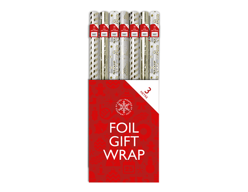 Christmas Foil Wrapping Paper (Assorted)