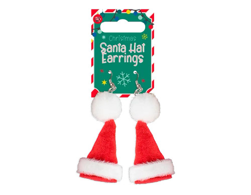 Red Novelty Santa Hat Earrings Red Novelty Santa Hat Earrings