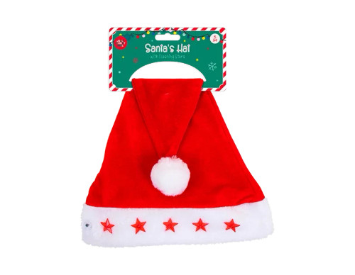 Red Flashing Santa Hat