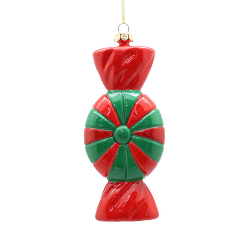 Red & Green Striped Candy Sweet Hanging Ornament (13cm) Red & Green Striped Candy Sweet Hanging Ornament (13cm)
