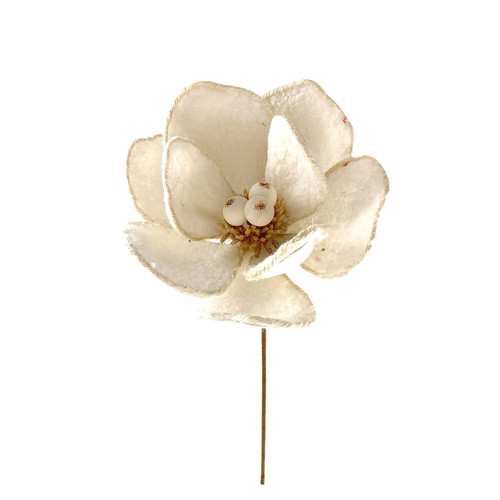 Cream Cosy Furry Magnolia Stem (45cm) Cream Cosy Furry Magnolia Stem (45cm)