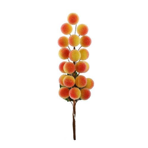 Yellow Frosted Grape Pick (25cm)