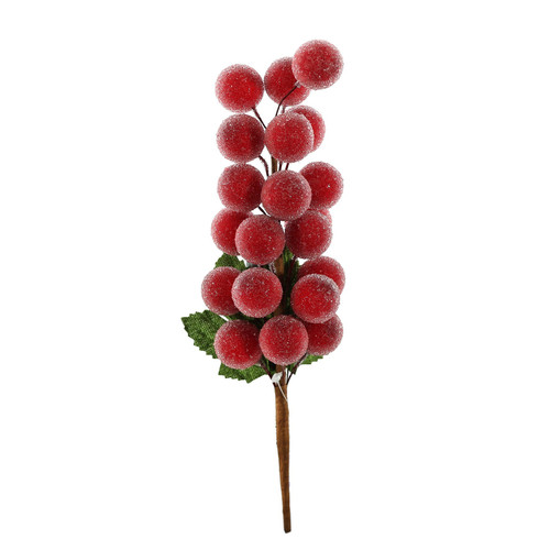 Red Frosted Grape Pick (25cm) Red Frosted Grape Pick (25cm)