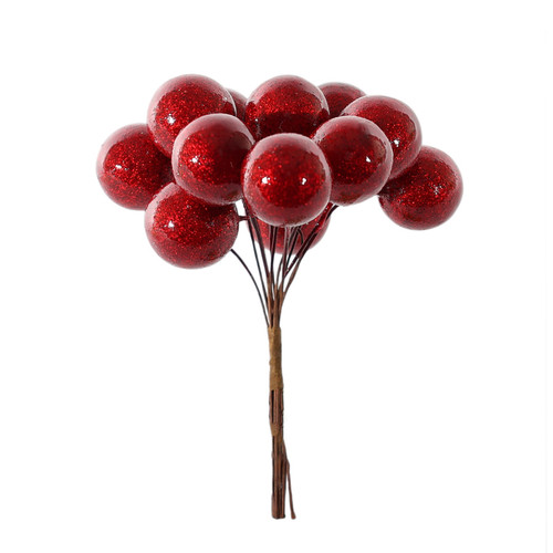 Red Shiny Berry Bunch (11cm)