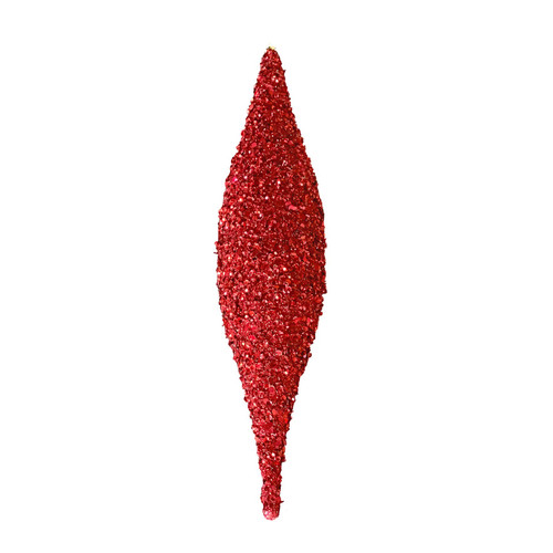 Red Glitter Drop Hanging Decoration