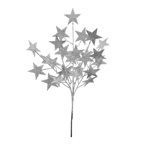 Silver Glitter Star Bunch (45cm)