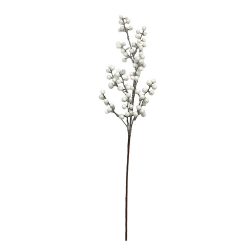 Frosted White Berry Stem (72cm)