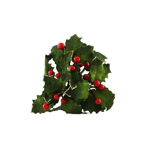 Holly Candle Ring (12cm)