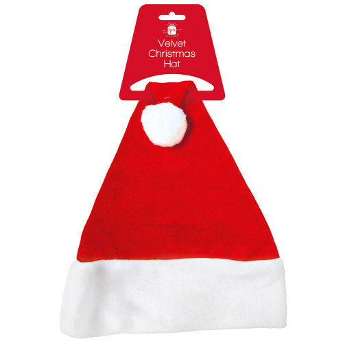 Red Santa Velvet Hat