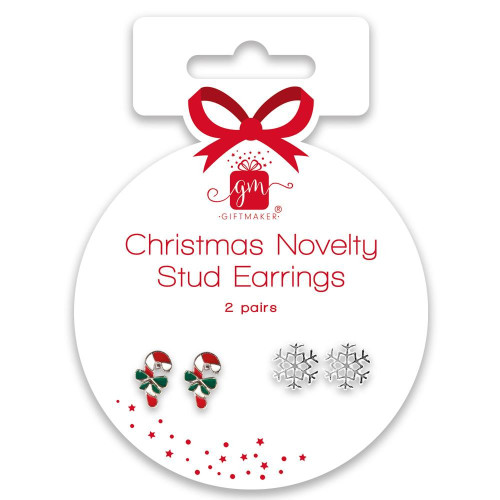 Festive Christmas Stud Earrings (2 Designs) (Assorted Designs)