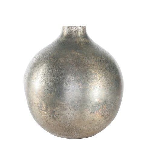 Antique Silver Poseidon Ball Vase (21 x 19.5cm)
