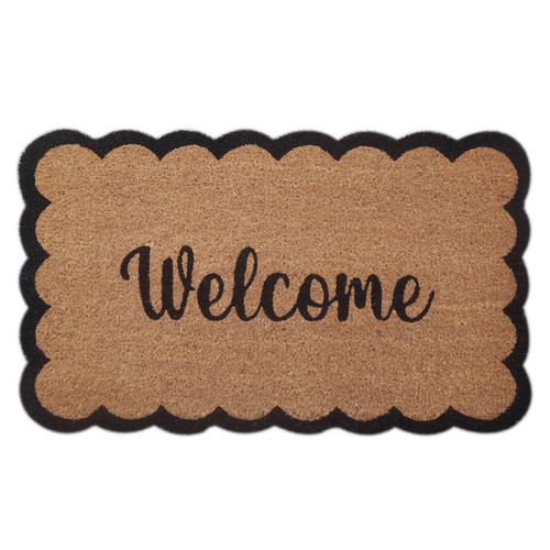 Scalloped Edge Welcome Doormat (45x75cm)