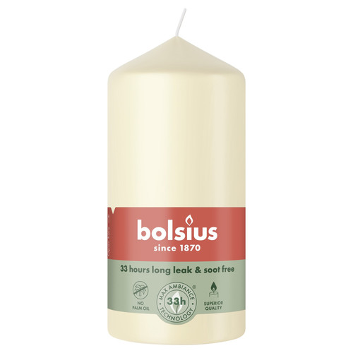 Soft Pearl Bolsius Pillar Candle (120 x 58mm)