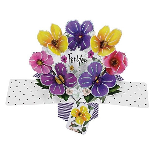3D Pop Up Card by Second Nature - Flowers For You