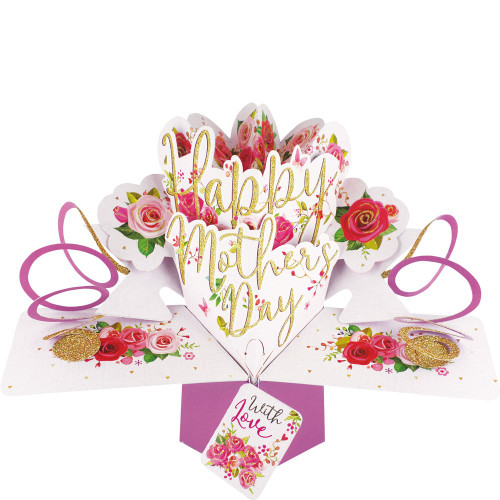 3D Pop Up Card by Second Nature - Happy Mothers Day Roses