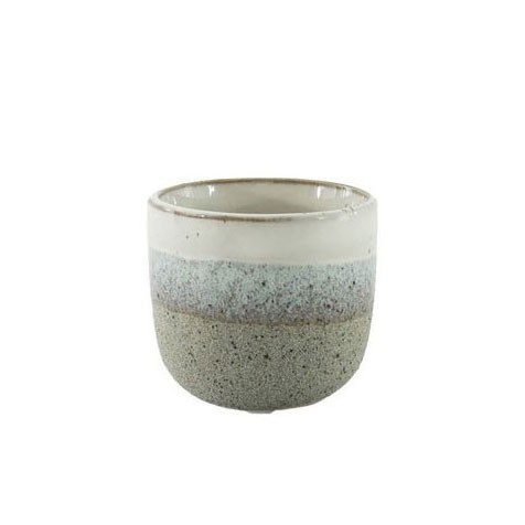 Hortus Grey Bordeaux Stoneware Pot (6.5cm H x 7cm Dia)
