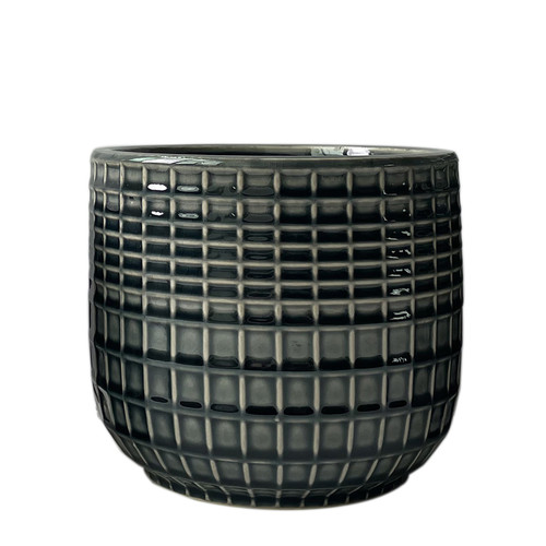 Hortus Grey Braga Pot (15cm H x 17cm Dia)