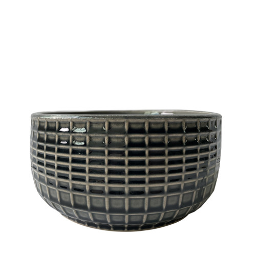 Hortus Grey Braga Pot (10cm H x 20.5cm Dia)