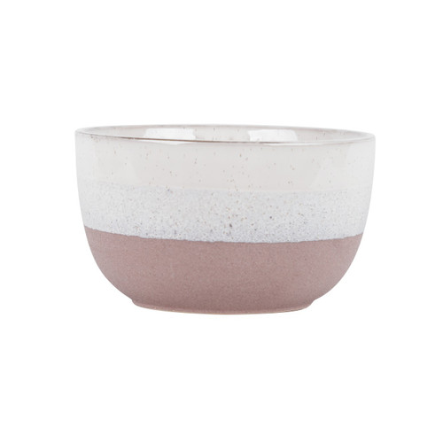 Hortus Pink & White Bordeaux Stoneware Pot (14.5cm H x 25cm Dia)
