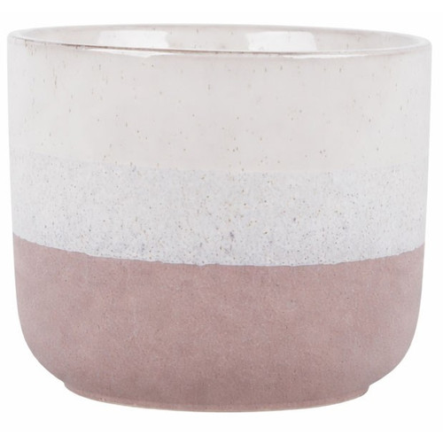 Hortus Pink & White Bordeaux Stoneware Pot (10cm H x 10cm Dia)